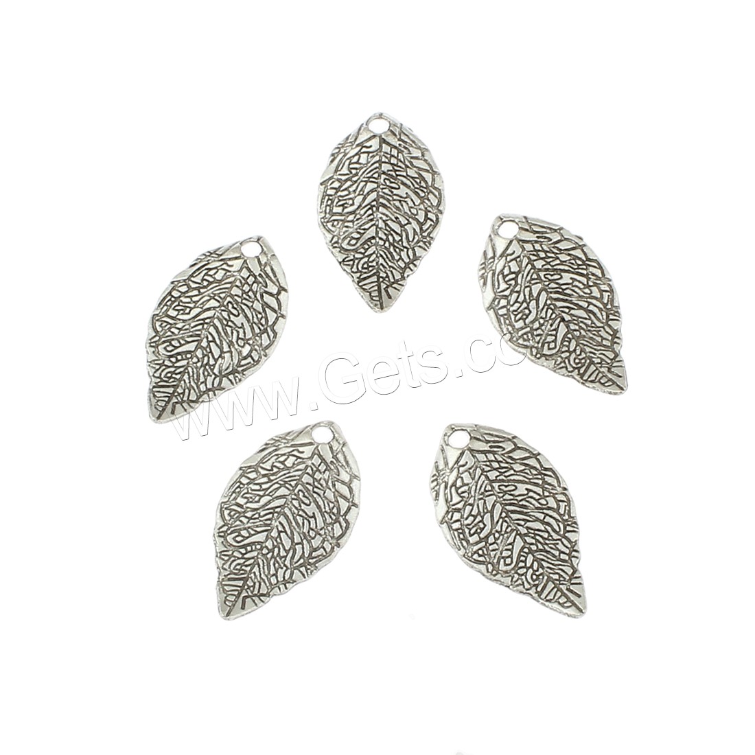 Zinklegierung Blatt Anhänger, antik silberfarben plattiert, 14x25x3mm, Bohrung:ca. 1mm, ca. 500PCs/Tasche, verkauft von Tasche