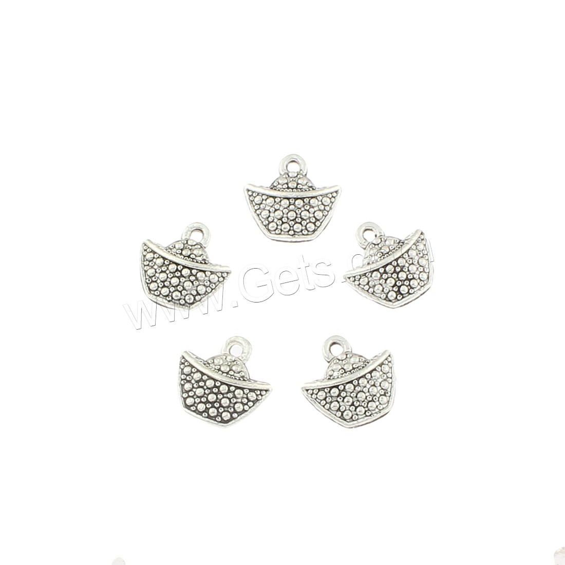 Zinc Alloy Jewelry Pendants, Ingot, antique silver color plated, 14x13x5mm, Hole:Approx 1mm, Approx 250PCs/Bag, Sold By Bag