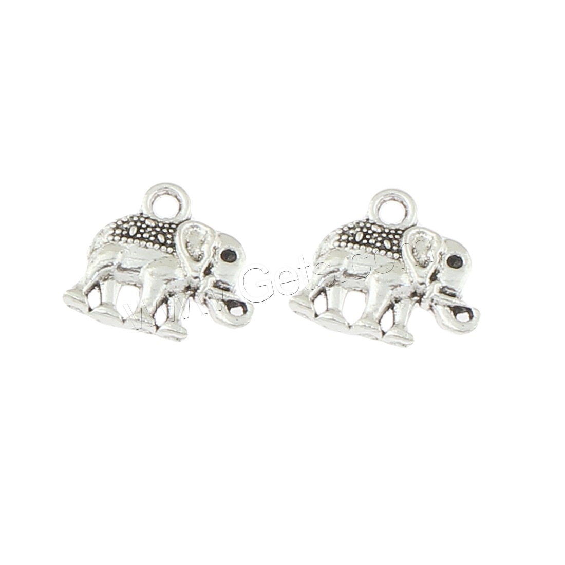 Colgantes Animales de Aleación de Zinc, Elefante, chapado en color de plata antigua, 12x13x3mm, agujero:aproximado 1mm, aproximado 550PCs/Bolsa, Vendido por Bolsa