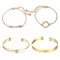 Zinc Alloy Bracelet Set, plated, 4 pieces & Adjustable & for woman, 70mm,71mm  