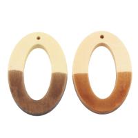 Wood Earring Drop Component, Donut Approx 1mm 