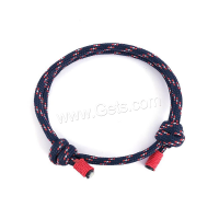 cordón poliéster Pulsera, unisexo, más colores para la opción, longitud:aproximado 8 Inch, Vendido por Sarta