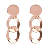 Zinc Alloy Drop Earring, zinc alloy post pin, plated, for woman, golden 