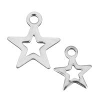 Acier inoxydable Pendentif étoile, normes différentes pour le choix, argent Environ 1.5mm, Vendu par PC