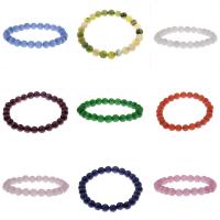 Edelstein Armbänder, gemischter Achat, mit Naturstein, rund, verschiedenen Materialien für die Wahl & unisex, 8MM, Länge:7.5 ZollInch, verkauft von Strang