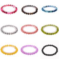 Edelstein Armbänder, gemischter Achat, mit Naturstein, rund, verschiedenen Materialien für die Wahl & unisex, 8MM, Länge:7.5 ZollInch, verkauft von Strang