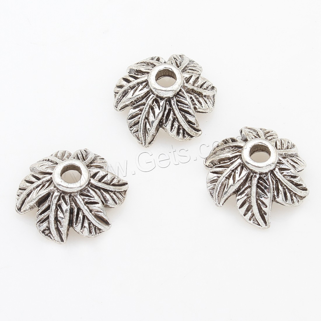 Zinc Alloy Bead Caps, Flower, plated, silver color, 10*5mm, 500PCs/Bag, Sold By Bag