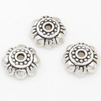 Zinc Alloy Bead Caps, Flower, plated nickel, lead & cadmium free, 9*3mm 