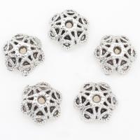 Zinc Alloy Bead Caps, Flower, plated 10*4mm 