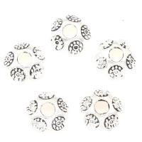 Zinc Alloy Bead Caps, Flower, plated 8*2mm 