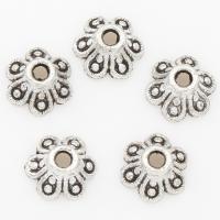 Zinc Alloy Bead Caps, Flower, plated 6*3mm 