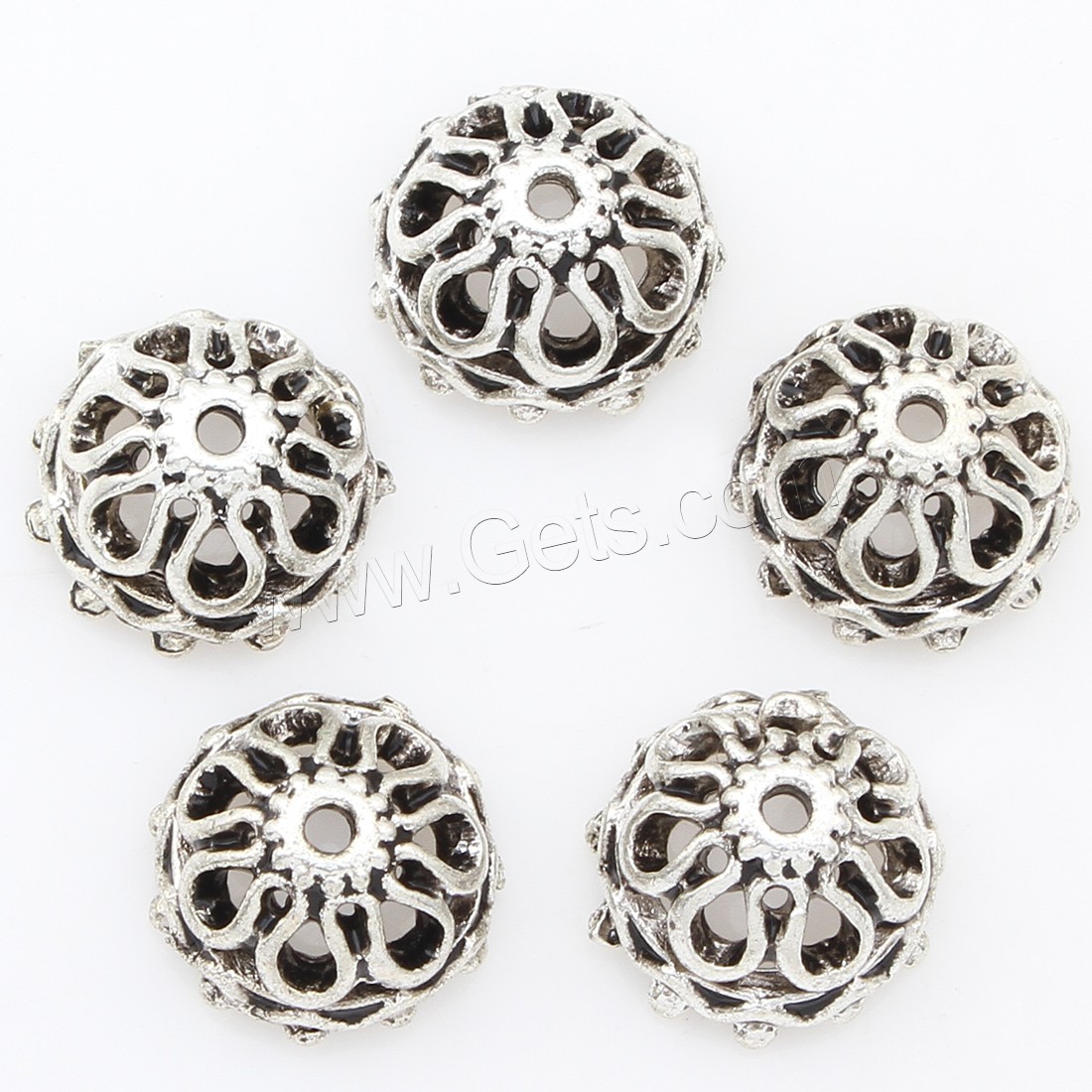 Zink Legierung Perlenkappen, Zinklegierung, Blume, plattiert, keine, 11*6mm, Bohrung:ca. 1mm, 500PCs/Tasche, verkauft von Tasche