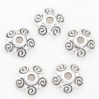 Zinc Alloy Bead Caps, Flower, plated 10*3mm 