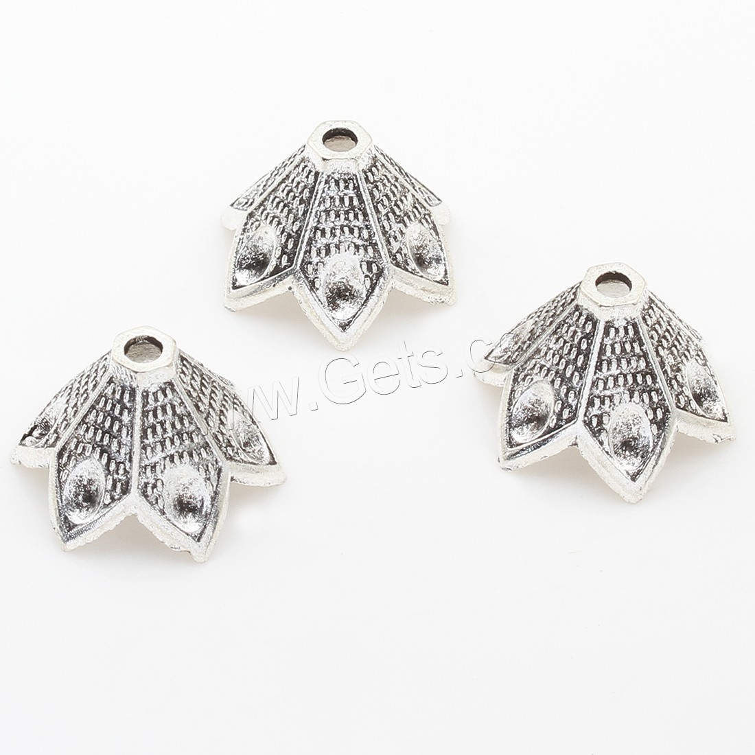 Zink Legierung Perlenkappen, Zinklegierung, Blume, plattiert, keine, 19*11mm, ca. 333PCs/Tasche, verkauft von Tasche