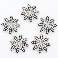 Zinc Alloy Bead Caps, Flower, plated 14*3mm 