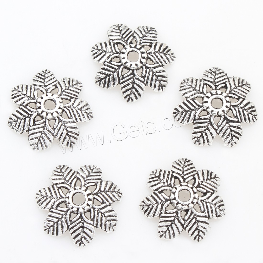 Zinc Alloy Bead Caps, Flower, plated, more colors for choice, 15*3mm, 500PCs/Bag, Sold By Bag