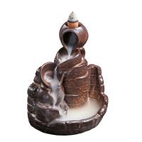 Incense Smoke Flow Backflow Holder Ceramic Incense Burner, Porcelain 