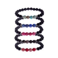 Pulsera de Piedras Preciosas, Esférico, para hombre, más colores para la opción, 8mm, longitud:7.5 Inch, Vendido por Sarta