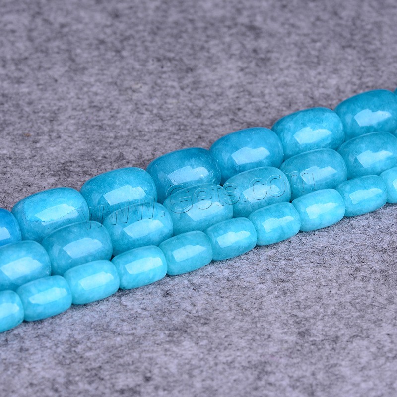 Amazonite Beads, Gemstone, Drum, polished, DIY & different size for choice, blue, Length:Approx 15 Inch, Sold By Strand