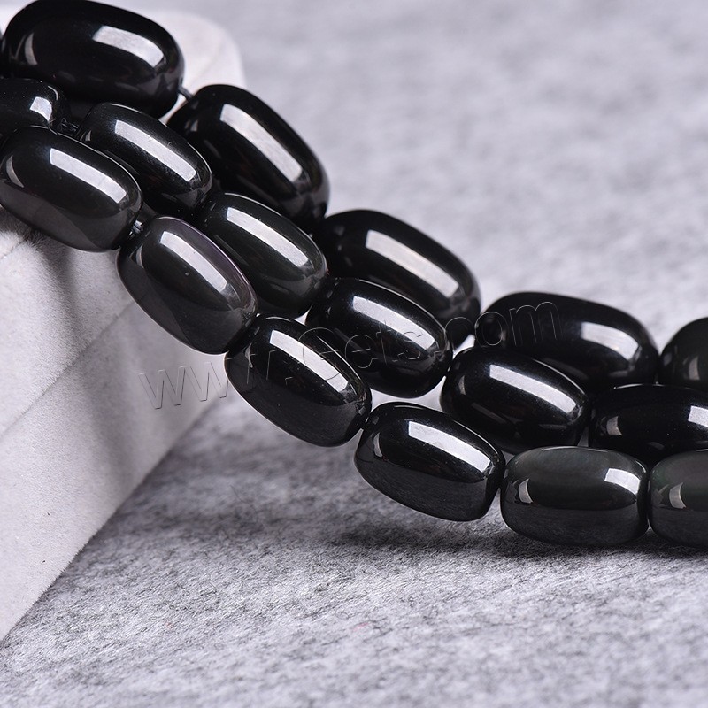 Black Obsidian Beads, polished, DIY & different size for choice, black, Length:Approx 15 Inch, Sold By Strand