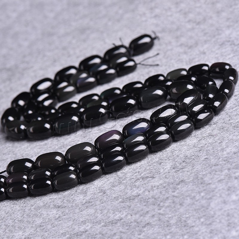 Black Obsidian Beads, polished, DIY & different size for choice, black, Length:Approx 15 Inch, Sold By Strand