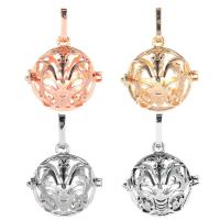 Pendentifs creux en laiton, Placage, styles différents pour le choix Environ 2mm, Vendu par PC