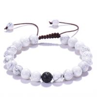 Gemstone Woven Ball Bracelets, with Nylon Cord, Unisex & adjustable 8mm .5-9.5 Inch 