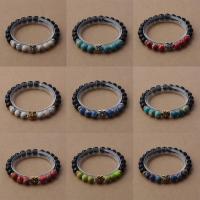 Edelstein Armbänder, Eule, vergoldet, unisex & verschiedene Stile für Wahl, 8mm, Länge:7.5 ZollInch, verkauft von Strang