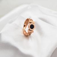 Zinc Alloy Finger Ring, plated & for woman, rose gold color 