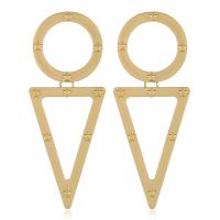 Zinc Alloy Drop Earring, plated, for woman, golden 