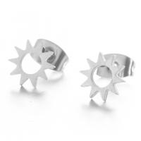 Zinc Alloy Stud Earring, Sun, plated, for woman 