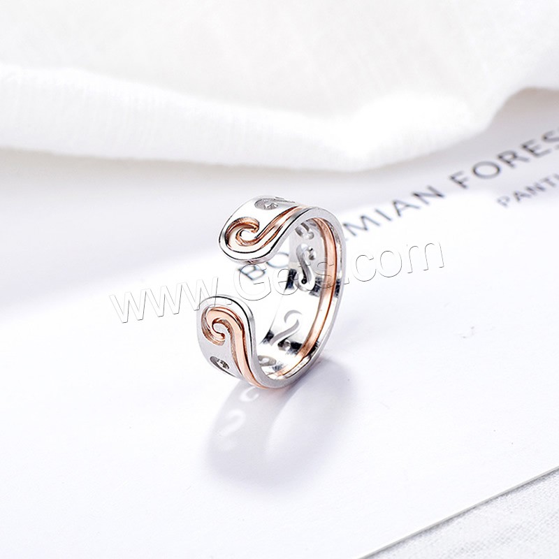 metal Anillo de dedo Cuff, chapado en color de plata, diverso tamaño para la opción & para la pareja, más colores para la opción, Vendido por UD