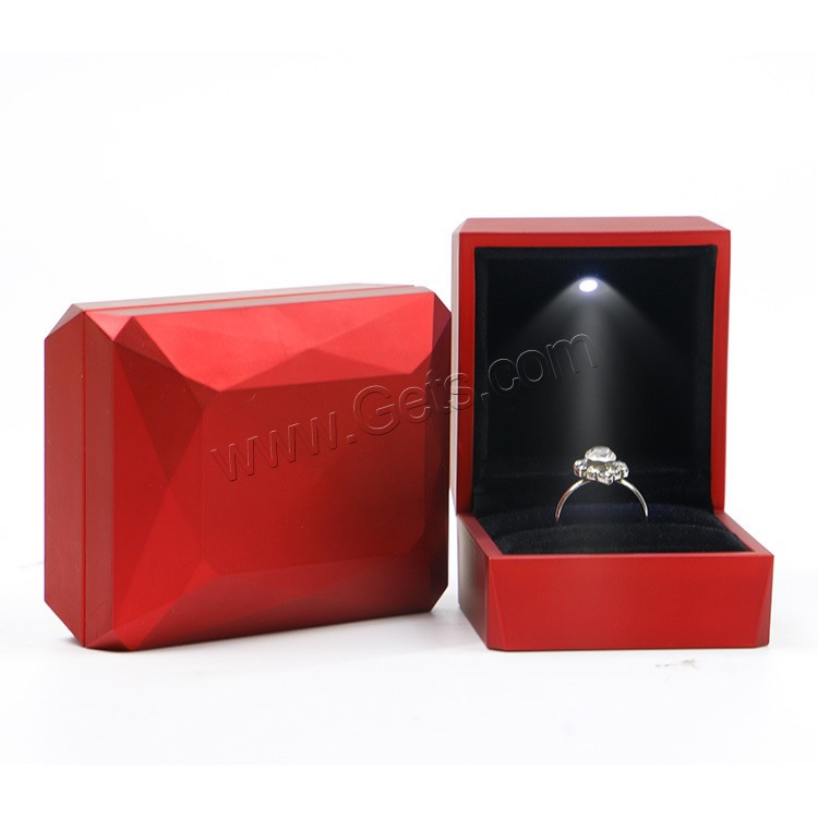 Plástico Caja de exhibición de joyas, Resistente & con luz LED & diferentes estilos para la opción, más colores para la opción, 10PCs/Grupo, Vendido por Grupo