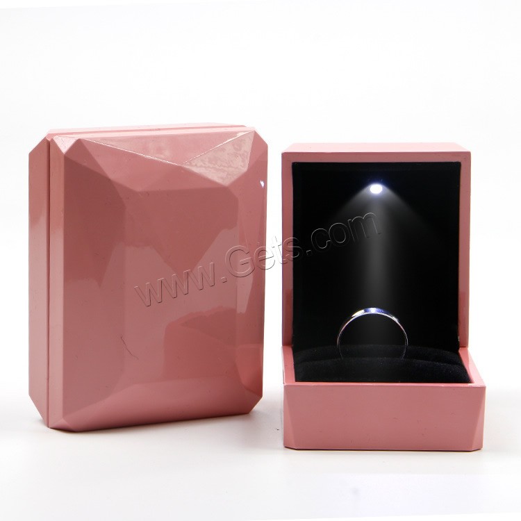 Plástico Caja de exhibición de joyas, Resistente & con luz LED & diferentes estilos para la opción, más colores para la opción, 10PCs/Grupo, Vendido por Grupo