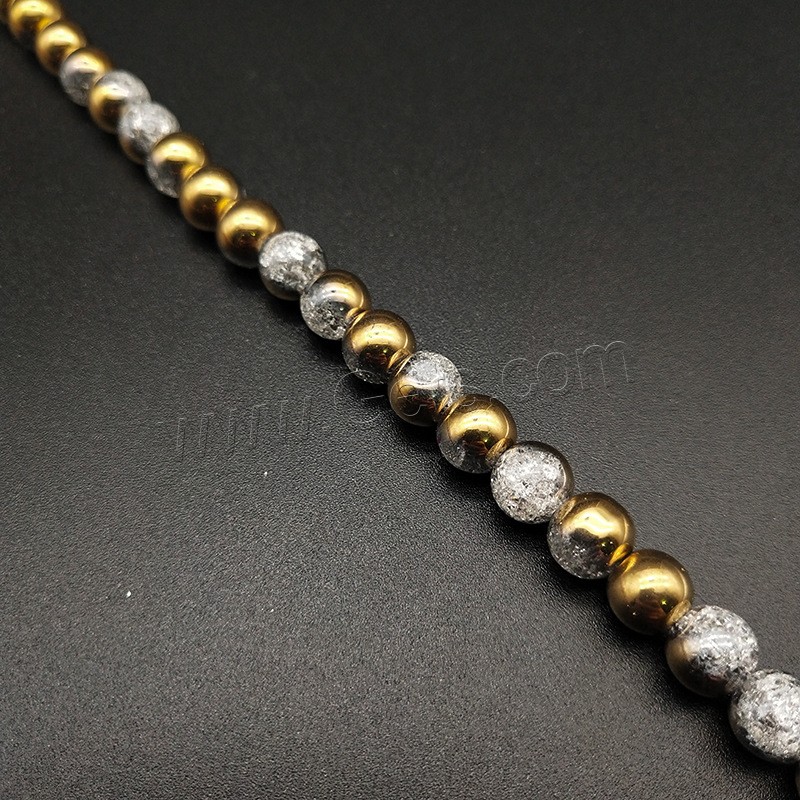 Crackle Quartz Beads, polished, different size for choice & two tone, more colors for choice, Hole:Approx 1mm, Sold By Strand