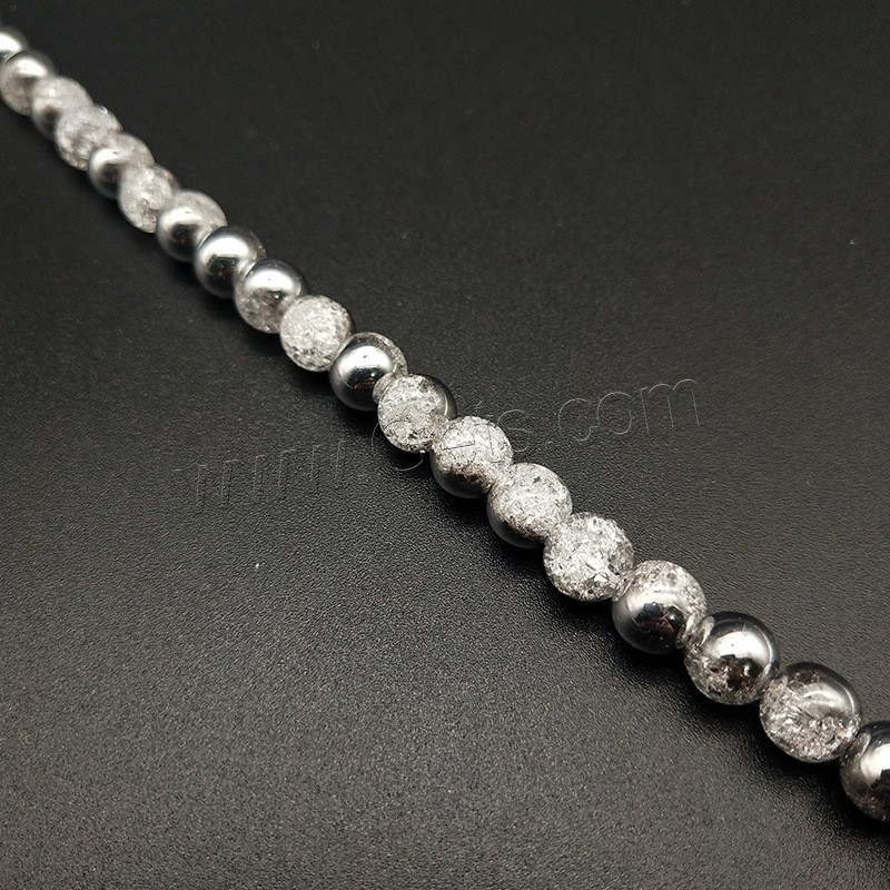 Crackle Quartz Beads, polished, different size for choice & two tone, more colors for choice, Hole:Approx 1mm, Sold By Strand