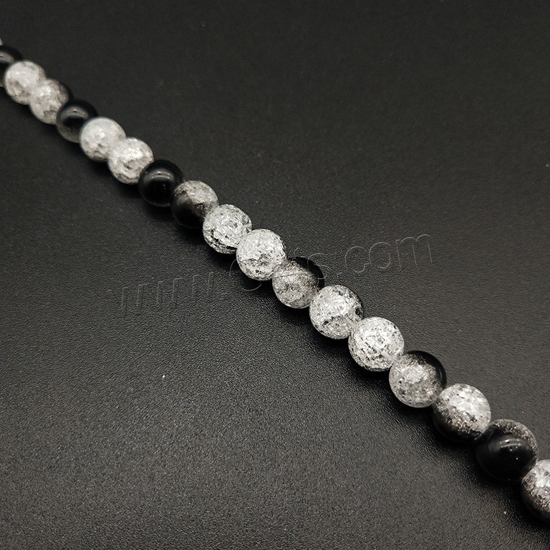 Crackle Quartz Beads, polished, different size for choice & two tone, more colors for choice, Hole:Approx 1mm, Sold By Strand