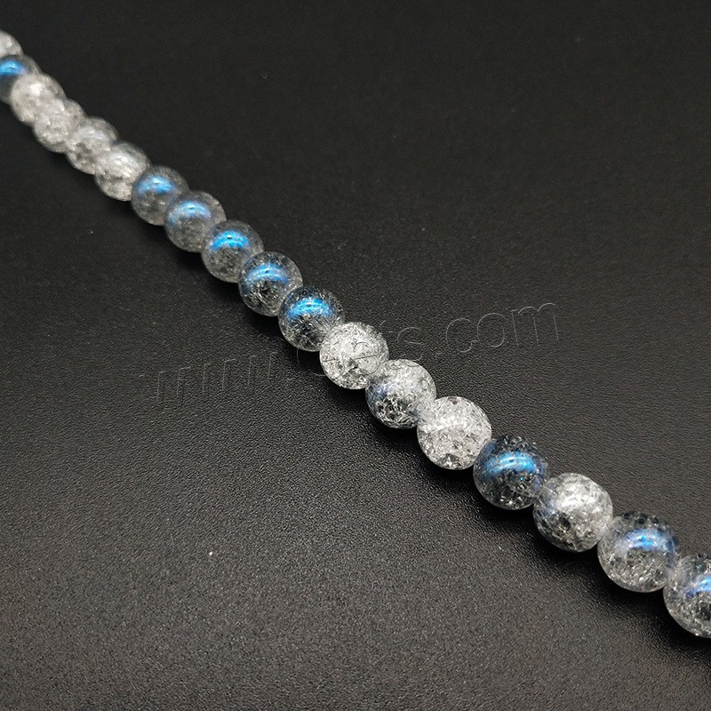 Crackle Quartz Beads, polished, different size for choice & two tone, more colors for choice, Hole:Approx 1mm, Sold By Strand