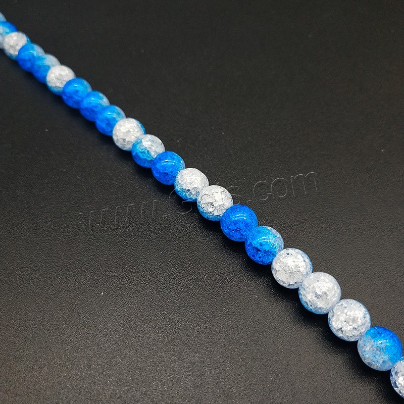 Crackle Quartz Beads, polished, different size for choice & two tone, more colors for choice, Hole:Approx 1mm, Sold By Strand