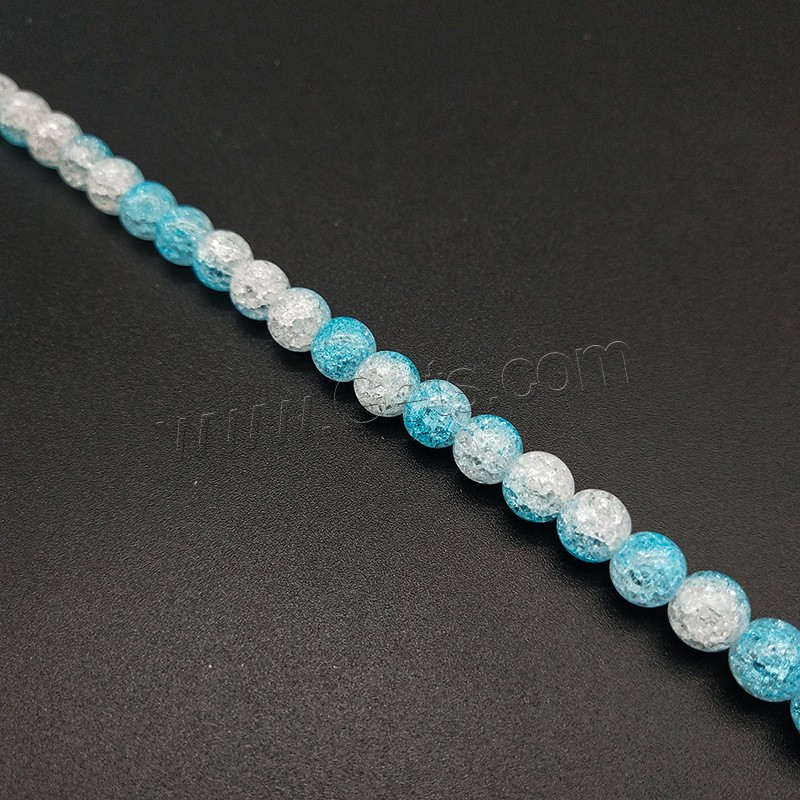 Crackle Quartz Beads, polished, different size for choice & two tone, more colors for choice, Hole:Approx 1mm, Sold By Strand