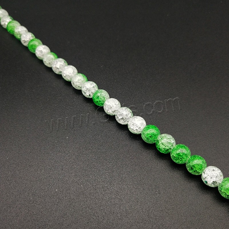 Crackle Quartz Beads, polished, different size for choice & two tone, more colors for choice, Hole:Approx 1mm, Sold By Strand