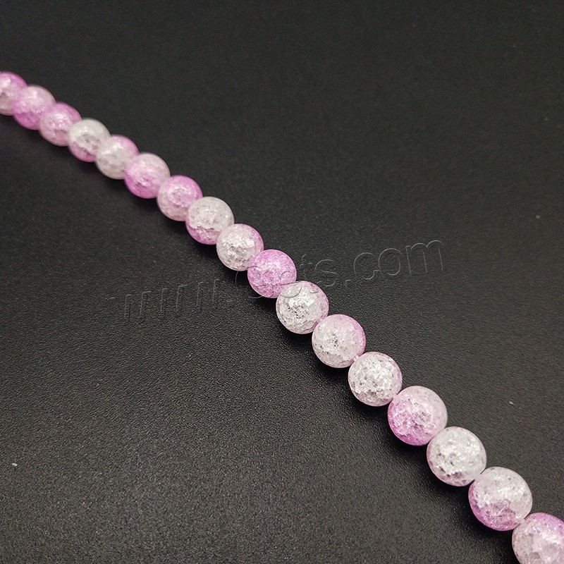 Crackle Quartz Beads, polished, different size for choice & two tone, more colors for choice, Hole:Approx 1mm, Sold By Strand