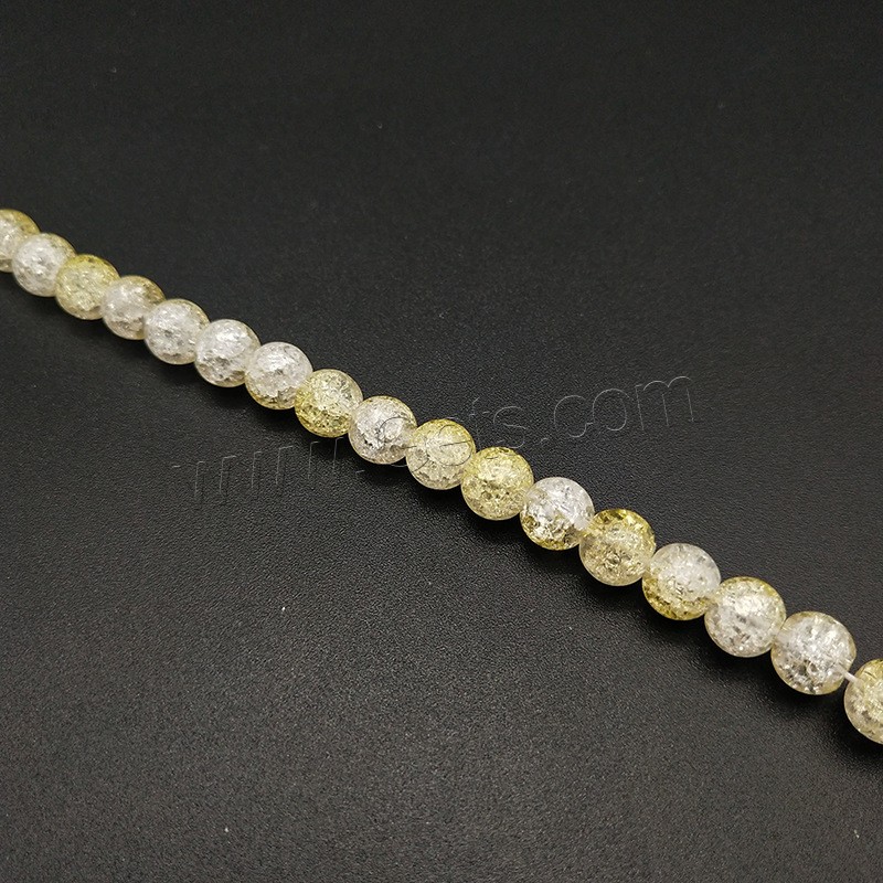 Crackle Quartz Beads, polished, different size for choice & two tone, more colors for choice, Hole:Approx 1mm, Sold By Strand