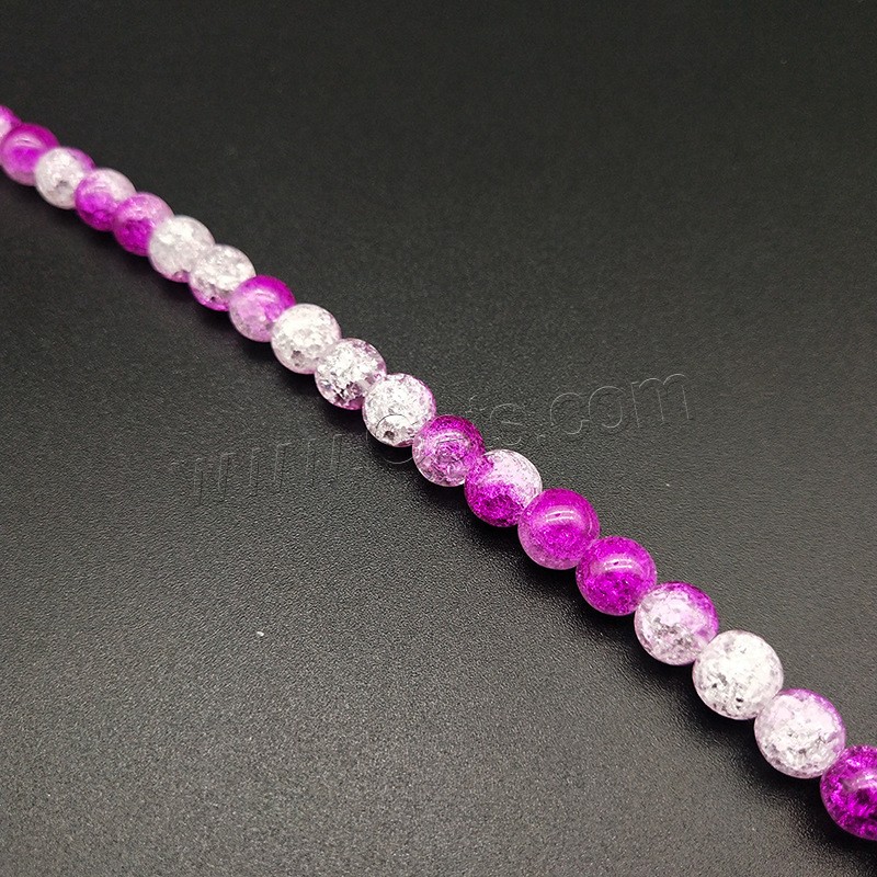 Crackle Quartz Beads, polished, different size for choice & two tone, more colors for choice, Hole:Approx 1mm, Sold By Strand