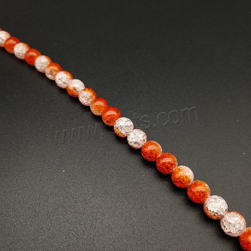 Crackle Quartz Beads, polished, different size for choice & two tone, more colors for choice, Hole:Approx 1mm, Sold By Strand