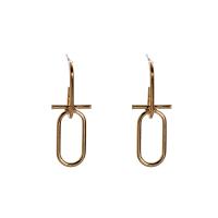 Zinc Alloy Drop Earring, zinc alloy hoop earring, plated, for woman & hollow 40mm 