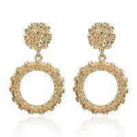 Zinc Alloy Drop Earring, Round, plated, vintage & for woman 