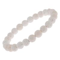 Lava Bead Bracelet, Round, Unisex 8mm .5 Inch 