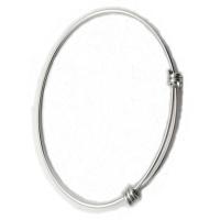 Stainless Steel Bangle, adjustable original color, 1.5*70mm,1.6*70mm 