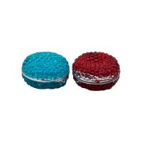 Zinc alliage strass Stud Earring, alliage de zinc, Placage de couleur platine, pour femme & avec strass, Couleur aléatoire, 10*10mm, Vendu par paire